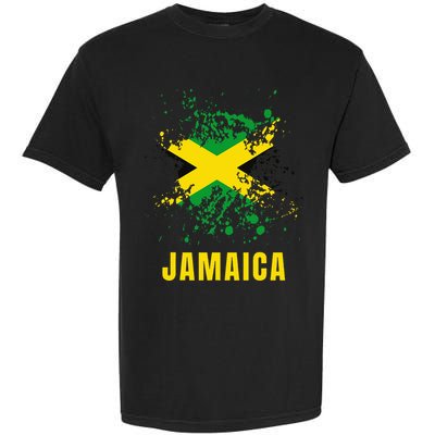 Jamaica Retro Vintage Watercolors Sport Jamaican Flag Garment-Dyed Heavyweight T-Shirt