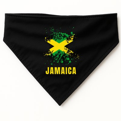 Jamaica Retro Vintage Watercolors Sport Jamaican Flag USA-Made Doggie Bandana
