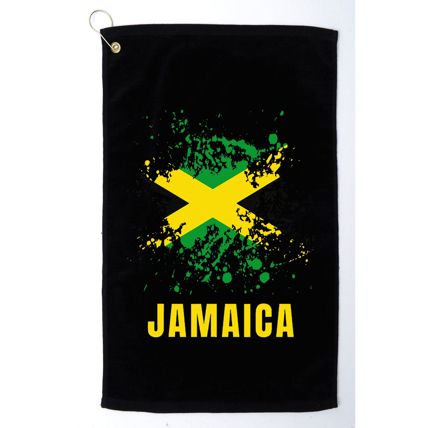 Jamaica Retro Vintage Watercolors Sport Jamaican Flag Golf Towel