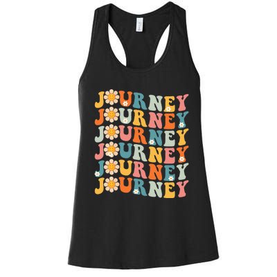 Journey Retro Vintage Personalized Name Gifts Women's Racerback Tank