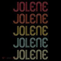 Jolene Retro Wordmark Pattern Vintage Personalized 70s Button