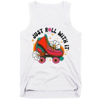 Just Roll With It Roller Skating Retro Summer Vintage Roller Tank Top