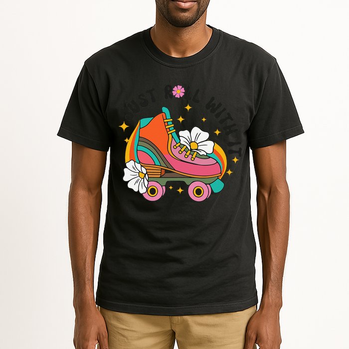 Just Roll With It Roller Skating Retro Summer Vintage Roller Tall T-Shirt