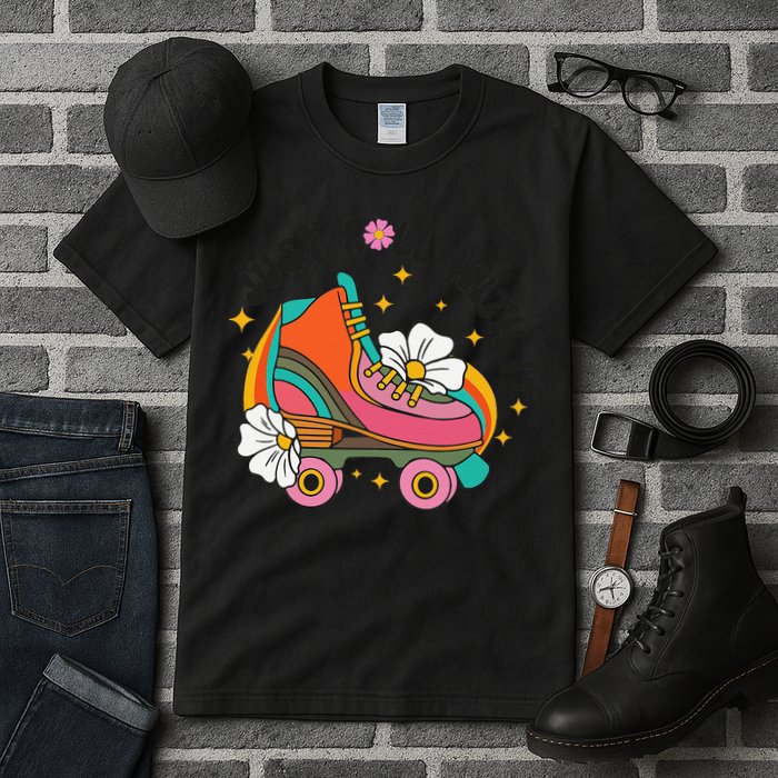 Just Roll With It Roller Skating Retro Summer Vintage Roller Tall T-Shirt