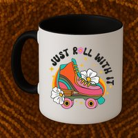 Just Roll With It Roller Skating Retro Summer Vintage Roller Mug