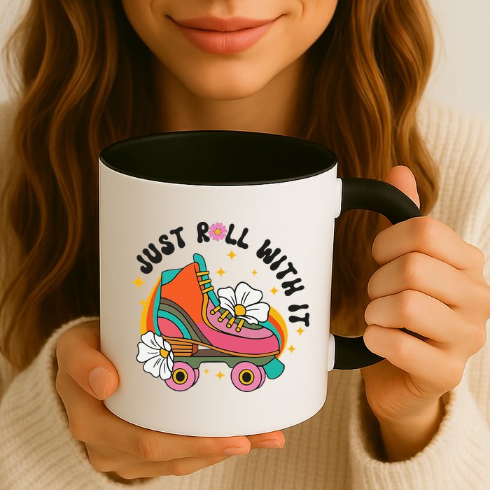 Just Roll With It Roller Skating Retro Summer Vintage Roller Mug