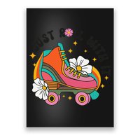 Just Roll With It Roller Skating Retro Summer Vintage Roller Poster