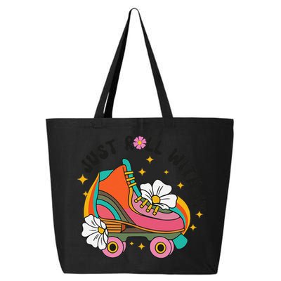 Just Roll With It Roller Skating Retro Summer Vintage Roller 25L Jumbo Tote