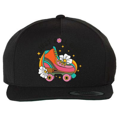 Just Roll With It Roller Skating Retro Summer Vintage Roller Wool Snapback Cap