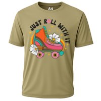 Just Roll With It Roller Skating Retro Summer Vintage Roller Performance Shirt