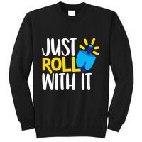 Just Roll with It Funny Matching Family Hanukkah Chanukah Sweatshirt
