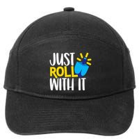 Just Roll with It Funny Matching Family Hanukkah Chanukah 7-Panel Snapback Hat