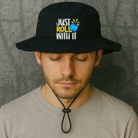 Just Roll with It Funny Matching Family Hanukkah Chanukah Bucket Hat
