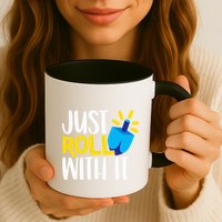 Just Roll with It Funny Matching Family Hanukkah Chanukah Mug