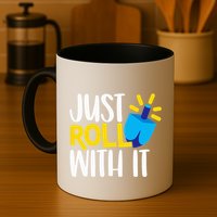 Just Roll with It Funny Matching Family Hanukkah Chanukah Mug