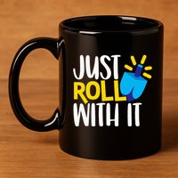 Just Roll with It Funny Matching Family Hanukkah Chanukah 11oz C Handle Ceramic Mug