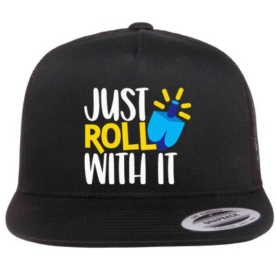 Just Roll with It Funny Matching Family Hanukkah Chanukah Flatbill Hat
