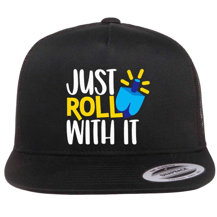 Just Roll with It Funny Matching Family Hanukkah Chanukah Flatbill Hat