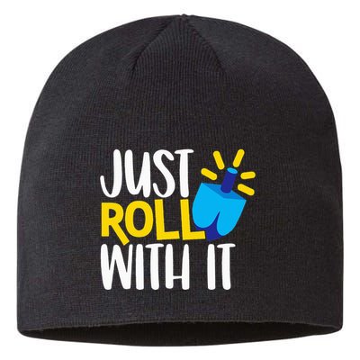 Just Roll with It Funny Matching Family Hanukkah Chanukah Sustainable Beanie