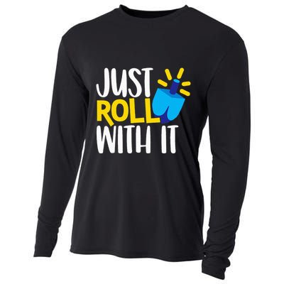 Just Roll with It Funny Matching Family Hanukkah Chanukah Cooling Performance Long Sleeve Crew