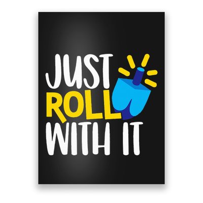 Just Roll with It Funny Matching Family Hanukkah Chanukah Poster