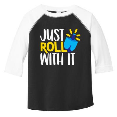 Just Roll with It Funny Matching Family Hanukkah Chanukah Toddler Fine Jersey T-Shirt