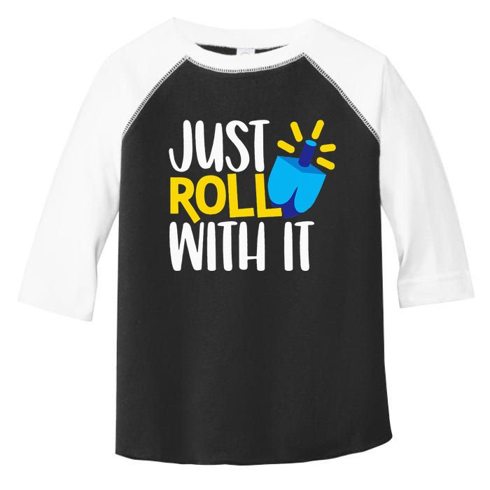 Just Roll with It Funny Matching Family Hanukkah Chanukah Toddler Fine Jersey T-Shirt