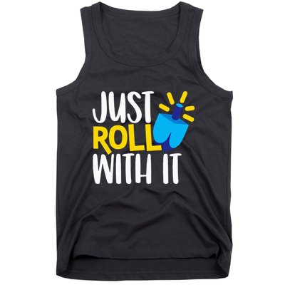 Just Roll with It Funny Matching Family Hanukkah Chanukah Tank Top