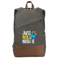 Just Roll with It Funny Matching Family Hanukkah Chanukah Cotton Canvas Backpack