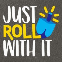 Just Roll with It Funny Matching Family Hanukkah Chanukah Cotton Canvas Backpack