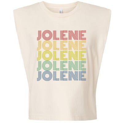 Jolene Retro Wordmark Pattern Vintage Style Garment-Dyed Women's Muscle Tee