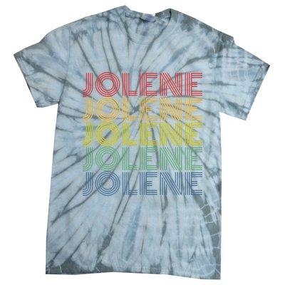 Jolene Retro Wordmark Pattern Vintage Style Tie-Dye T-Shirt