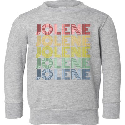 Jolene Retro Wordmark Pattern Vintage Style Toddler Sweatshirt