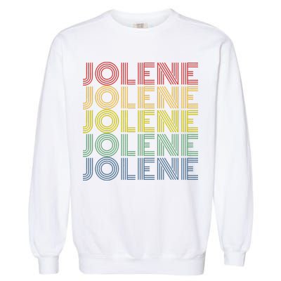 Jolene Retro Wordmark Pattern Vintage Style Garment-Dyed Sweatshirt