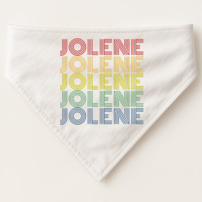 Jolene Retro Wordmark Pattern Vintage Style USA-Made Doggie Bandana