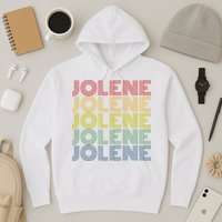 Jolene Retro Wordmark Pattern Vintage Style Hoodie
