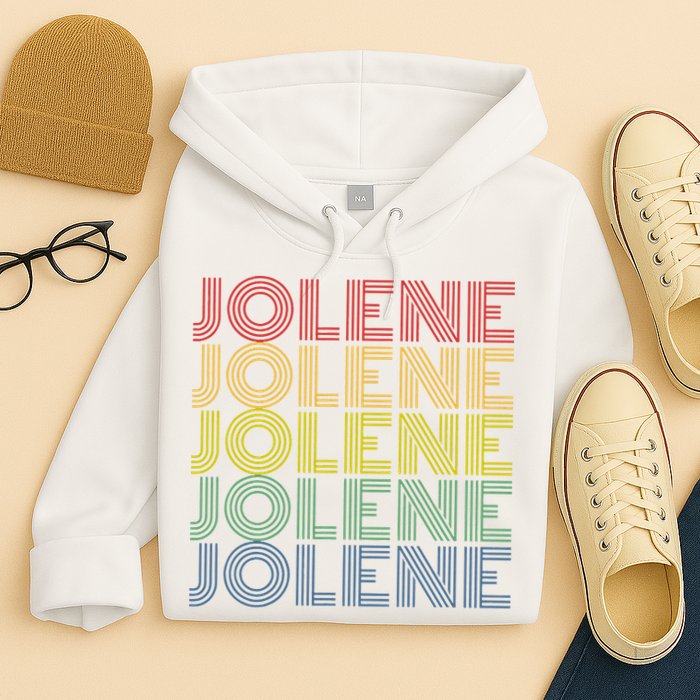 Jolene Retro Wordmark Pattern Vintage Style Hoodie