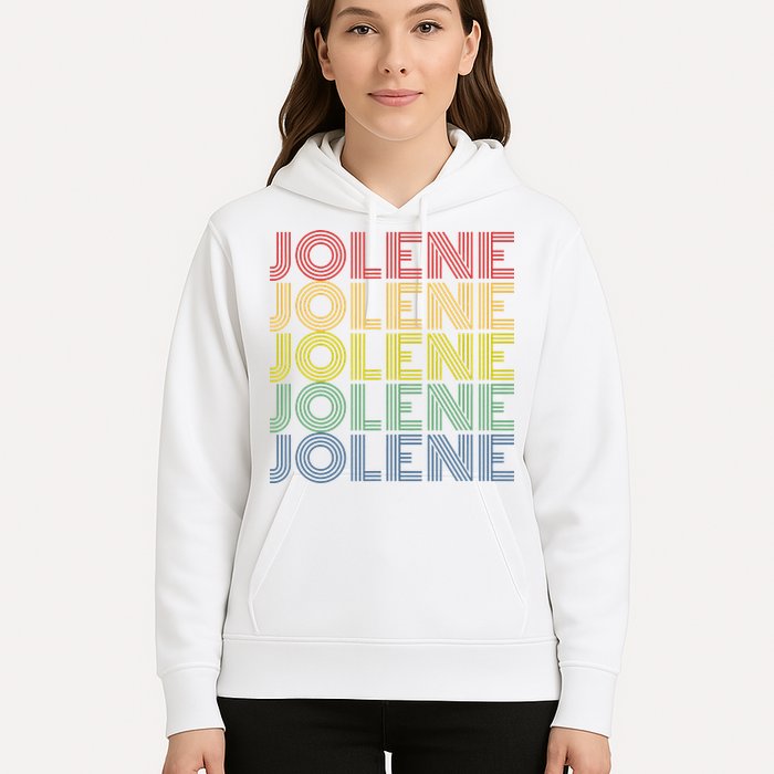 Jolene Retro Wordmark Pattern Vintage Style Hoodie