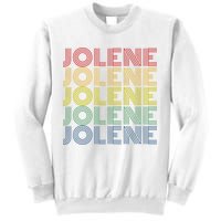Jolene Retro Wordmark Pattern Vintage Style Sweatshirt