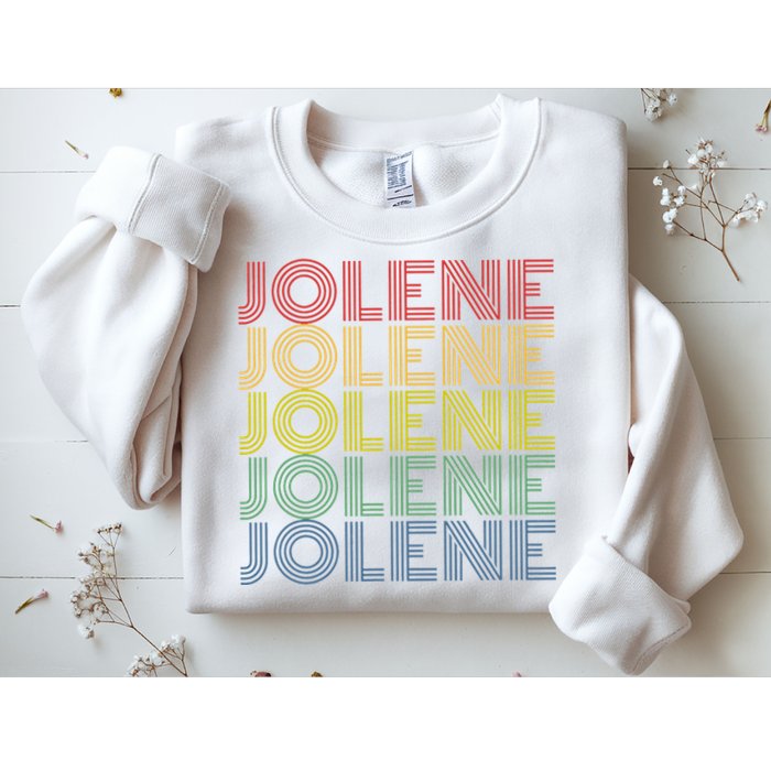 Jolene Retro Wordmark Pattern Vintage Style Sweatshirt