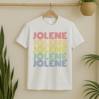 Jolene Retro Wordmark Pattern Vintage Style T-Shirt