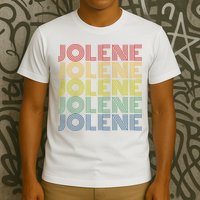 Jolene Retro Wordmark Pattern Vintage Style T-Shirt