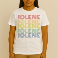 Jolene Retro Wordmark Pattern Vintage Style T-Shirt