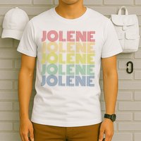 Jolene Retro Wordmark Pattern Vintage Style T-Shirt