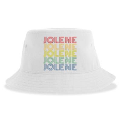 Jolene Retro Wordmark Pattern Vintage Style Sustainable Bucket Hat