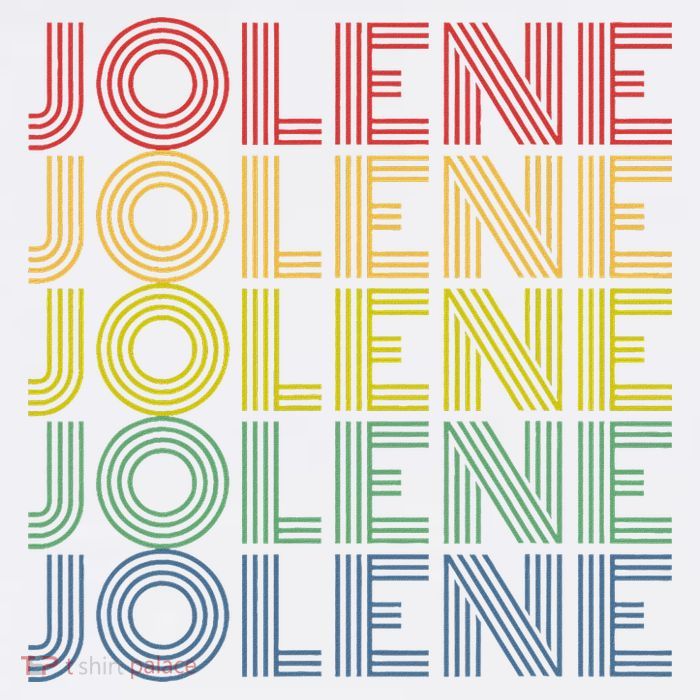 Jolene Retro Wordmark Pattern Vintage Style Button