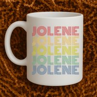 Jolene Retro Wordmark Pattern Vintage Style Mug