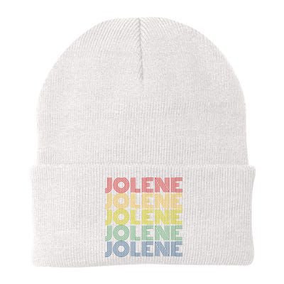 Jolene Retro Wordmark Pattern Vintage Style Beanie