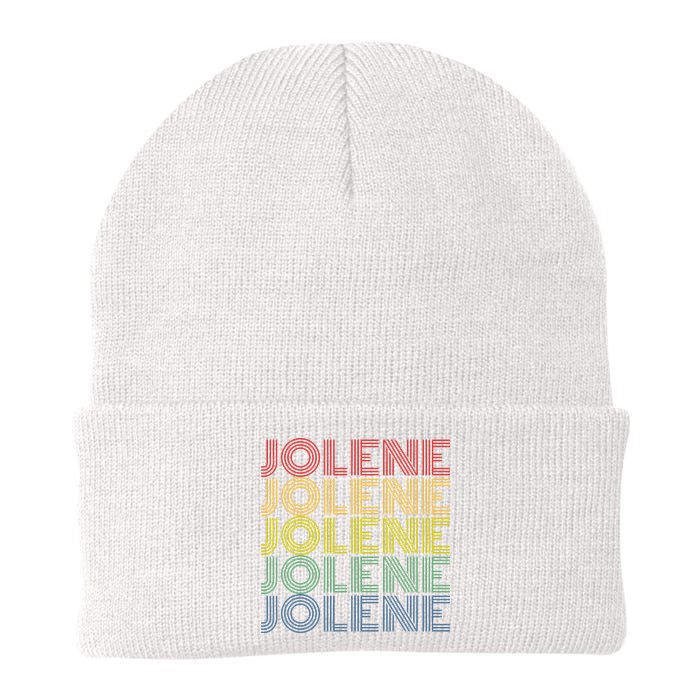 Jolene Retro Wordmark Pattern Vintage Style Beanie