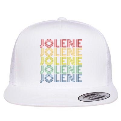 Jolene Retro Wordmark Pattern Vintage Style Flatbill Hat